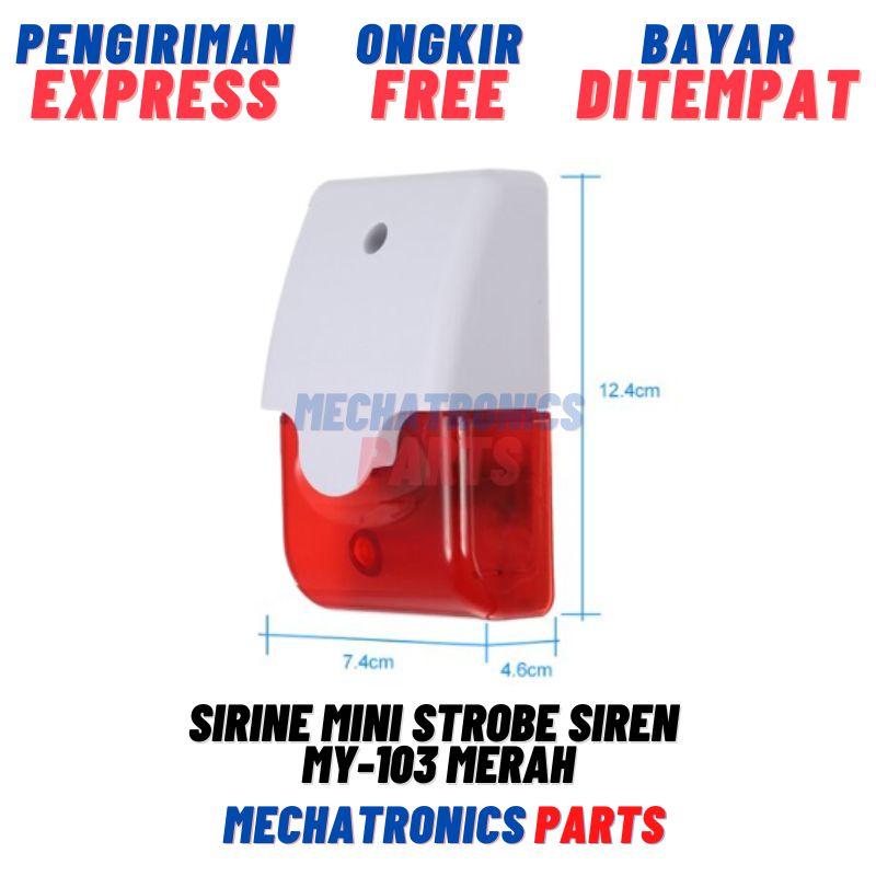 Sirine Mini Strobe Siren MY-103 Merah