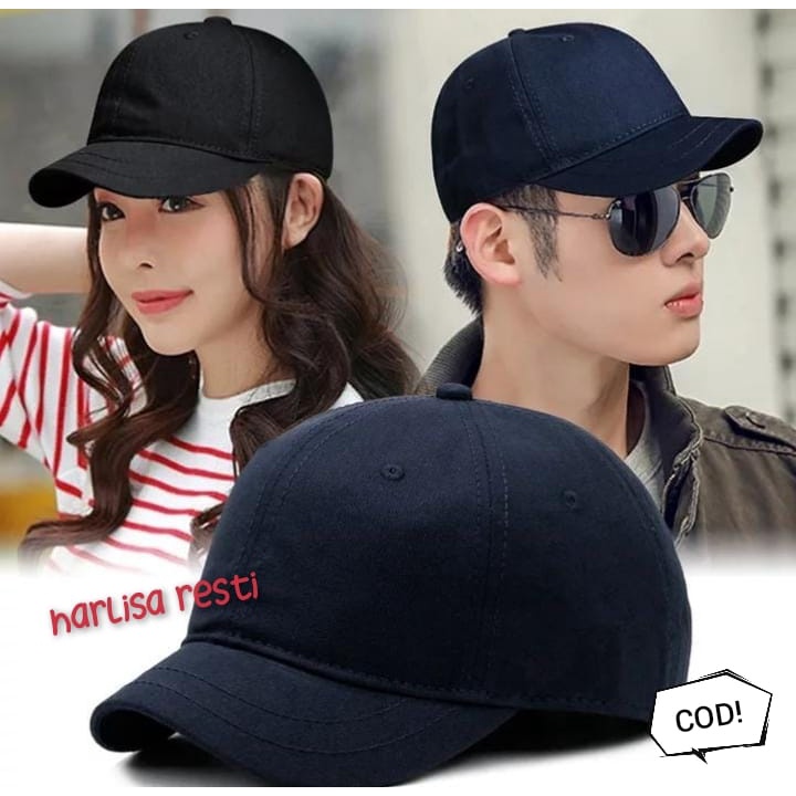 TOPI PRIA DISTRO KEREN POLOS BASEBALL CAP IMPORT PRIA WANITA BAHAN TEBAL HIGH QUALITY TRC