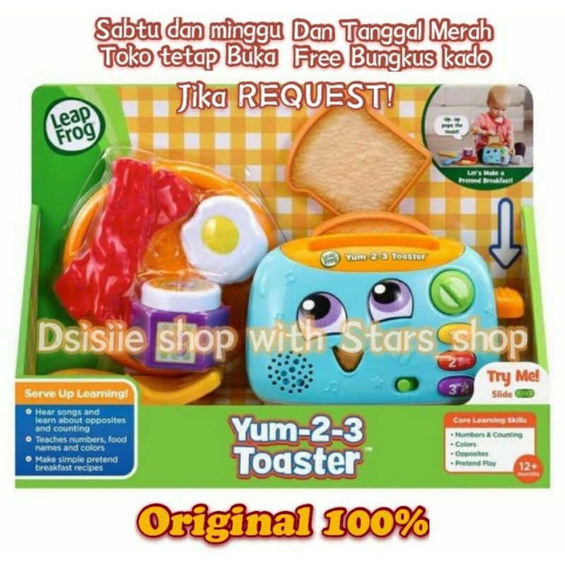 LeapFrog Yum 2 3 Toaster Original - Mainan Edukasi Bayi / Yum Toaster