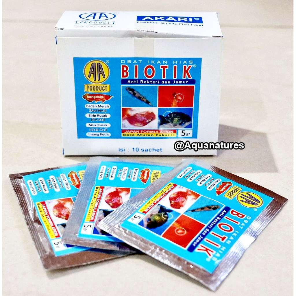 

Obat Ikan Hias Biotik AA Product 5gr (Japan Formula)