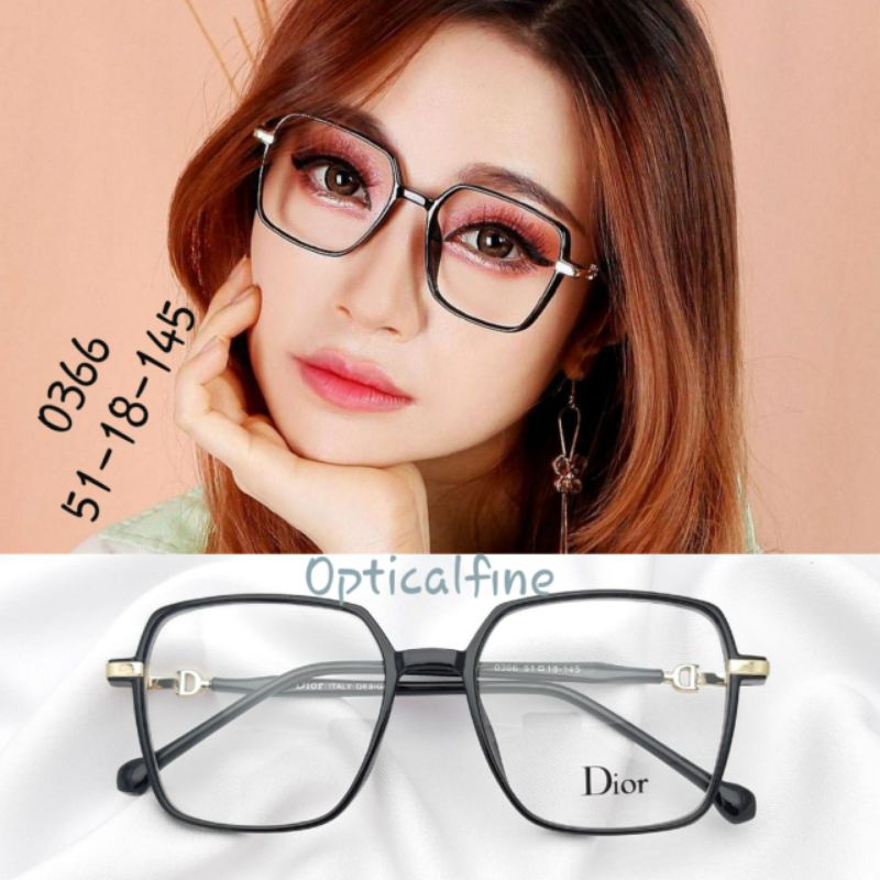 frame 0366 kacamata wanita terbaru termurah bisa pakai normal minus plus cylinder photocromik blue r