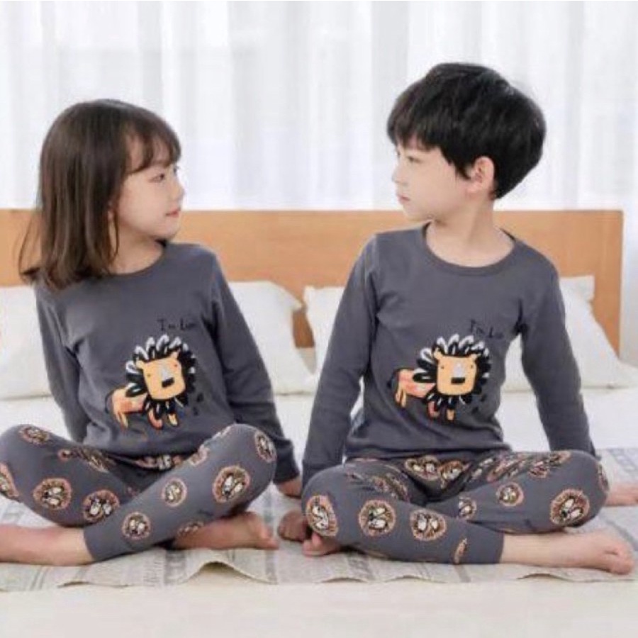 BAJU PIYAMA ANAK UNISEX 7THN KAOS LENGAN CELANA PANJANG SET NEW ARRIVAL