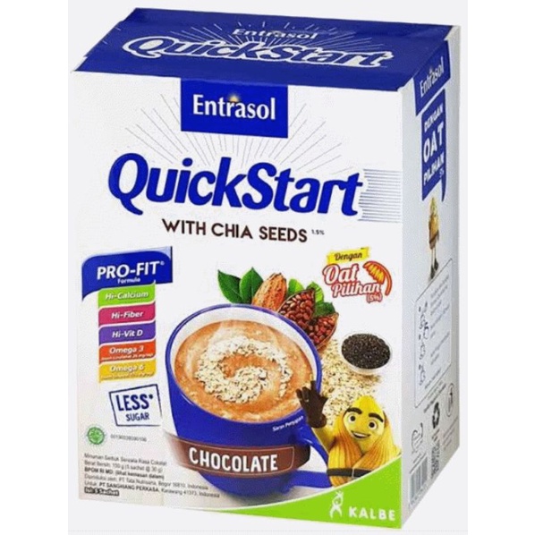 

Entrasol Quickstar wit oat chocolate/vanilla 150g