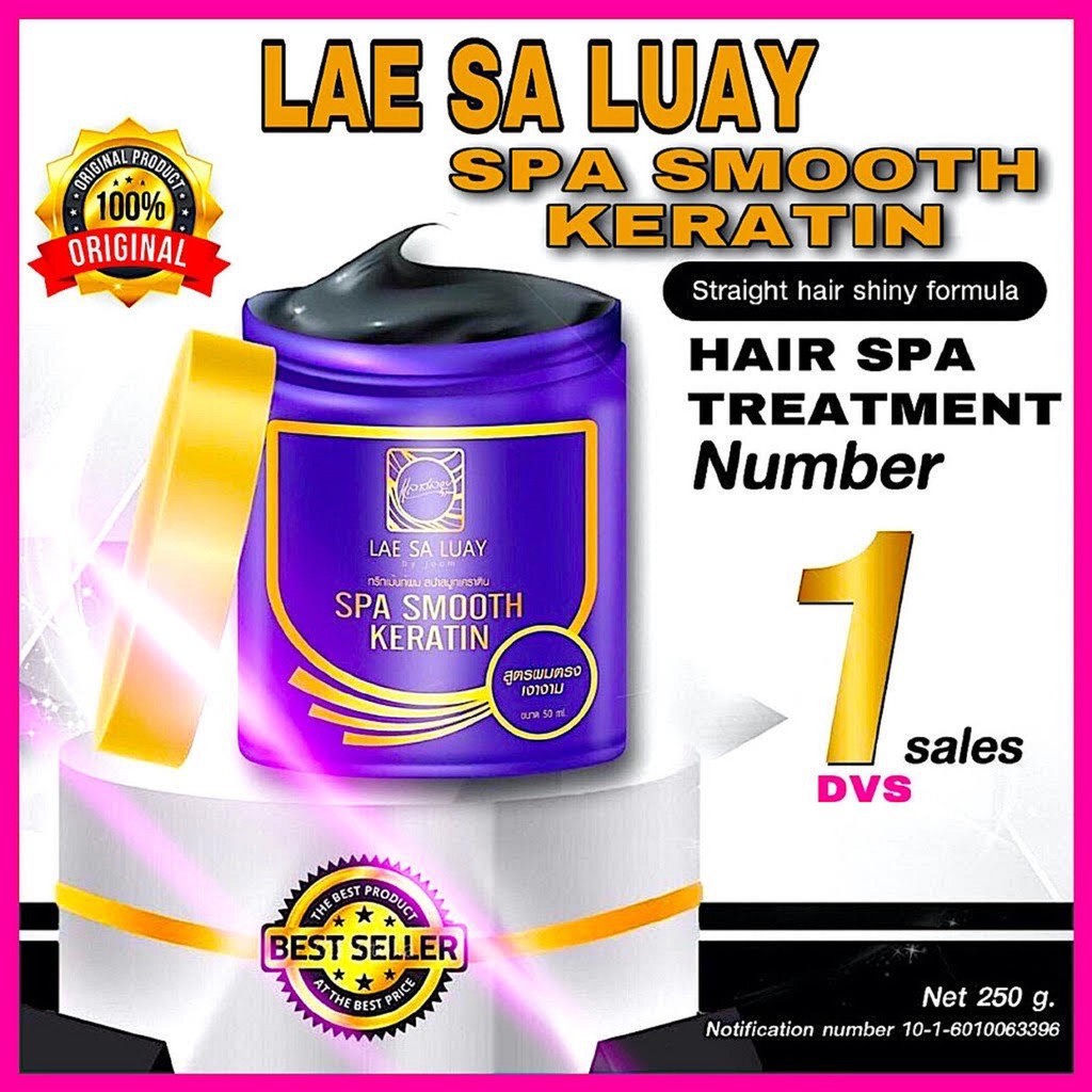 [ BPOM ] LAE SA LUAY HAIR SPA SMOOTH KERATIN / MASKER RAMBUT / CREAMBATH / KERATIN / HAIR TREATMENT