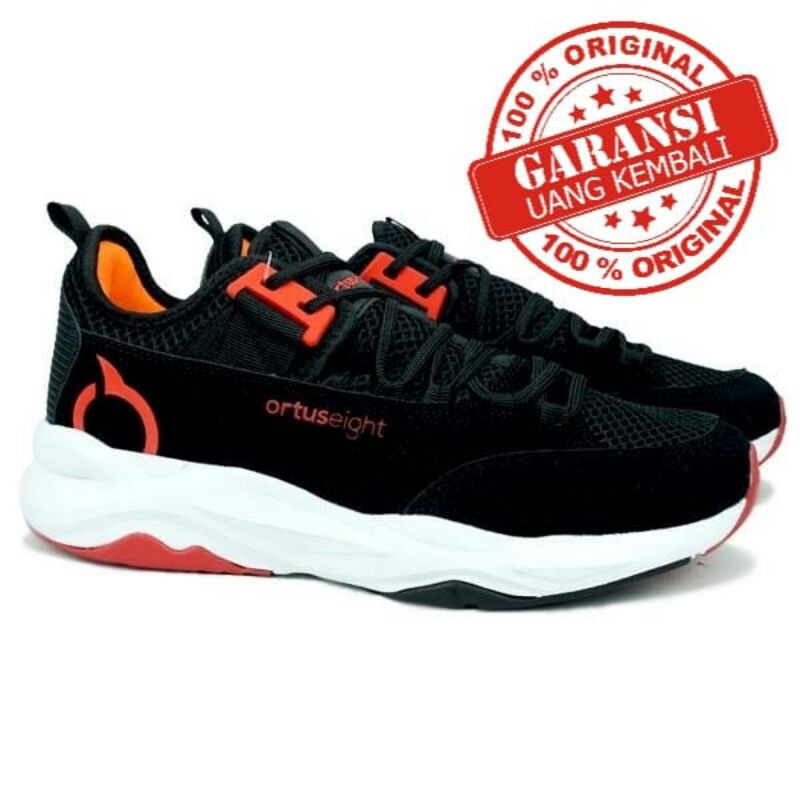 SEPATU RUNNING ORTUSEIGHT COLOSUS BLACK/ORTRED/WHITE