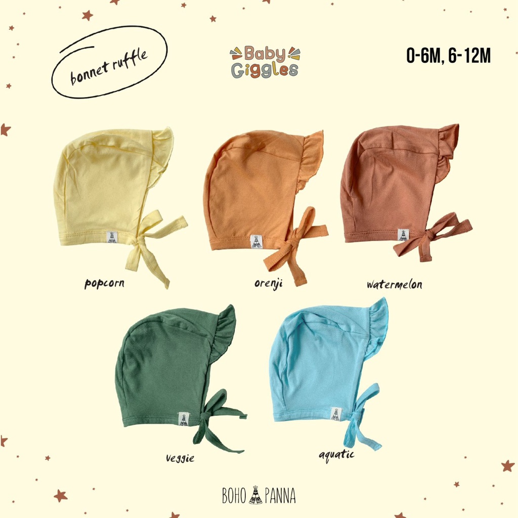 Bohopanna - Bonnet Ruffle / Bohopanna Bonnet Anak Perempuan