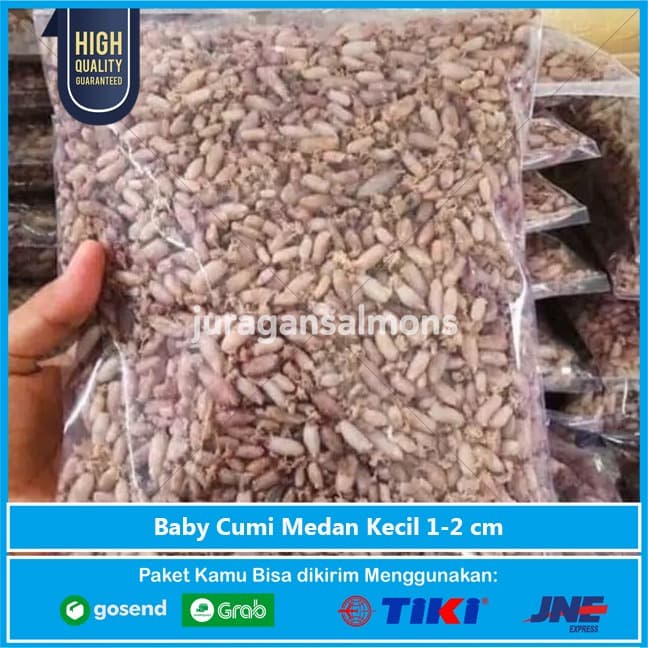 

Ikan Asin Baby Cumi Asin Kecil Medan 500 gr kering
