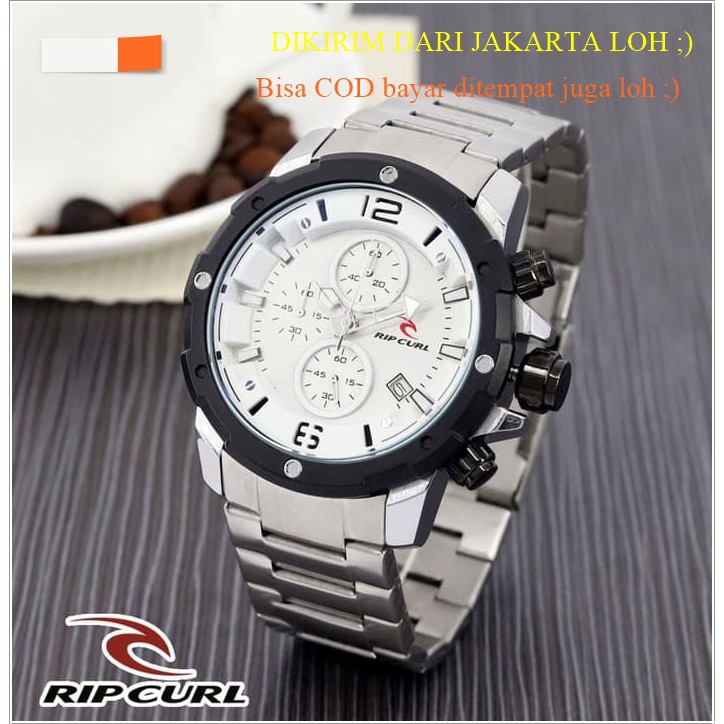 Jam Tangan Pria Analog Sporty Original Ripcurl Anti Air / Water Resist 50M Terbaru Strap 9171