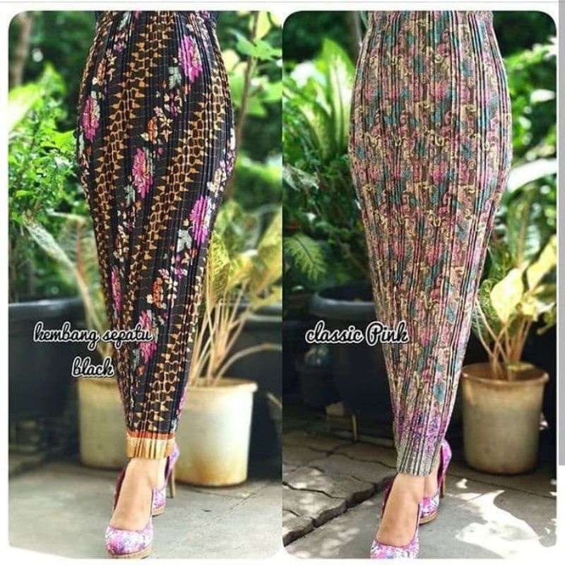 Rok PLISKET bawahan kebaya~Rok plisket motif batik~Rok bahan velvet super~Fix XXL