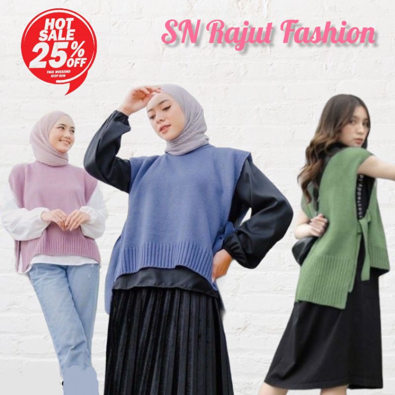 SN - ROMPI RAJUT TALI / ANDIN  VEST KNIT rajut halus