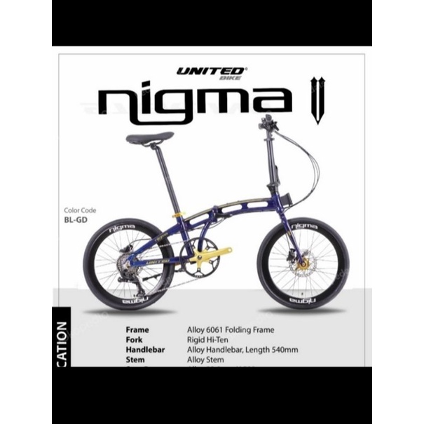 Sepeda Lipet 20 United Nigma V