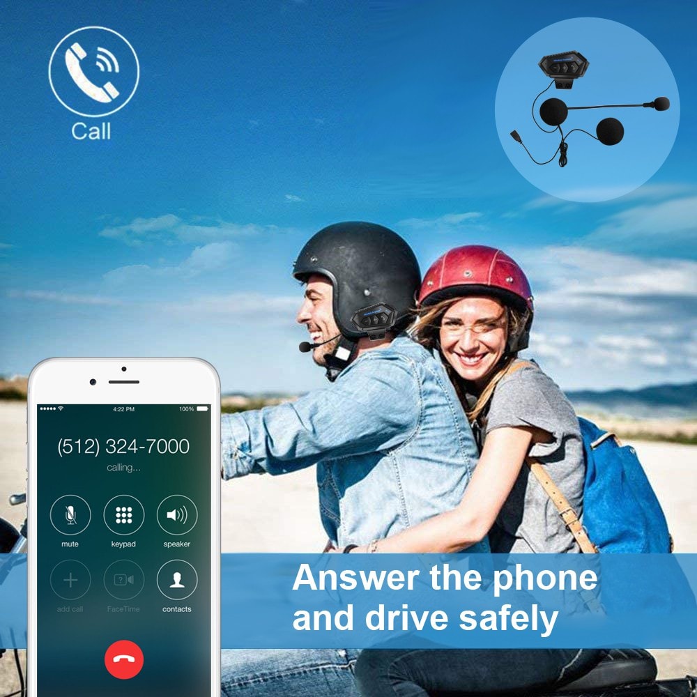 2022 Baru Pro Wireless Helm Headset BT-12 Bluetooth 5.0 Alternative Intercom Motor Earphone Kompatibel Dengan Semua Helm-4