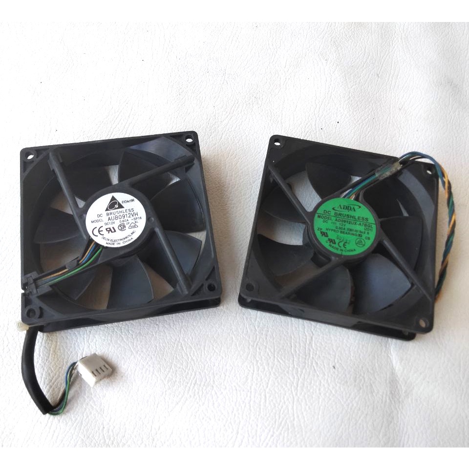 Fan dc Brushless Delta E AUB0912VH 12v 0.6A & Adda AD0912UX-A7BGL 12v 0.5A 9x9x2.5cm