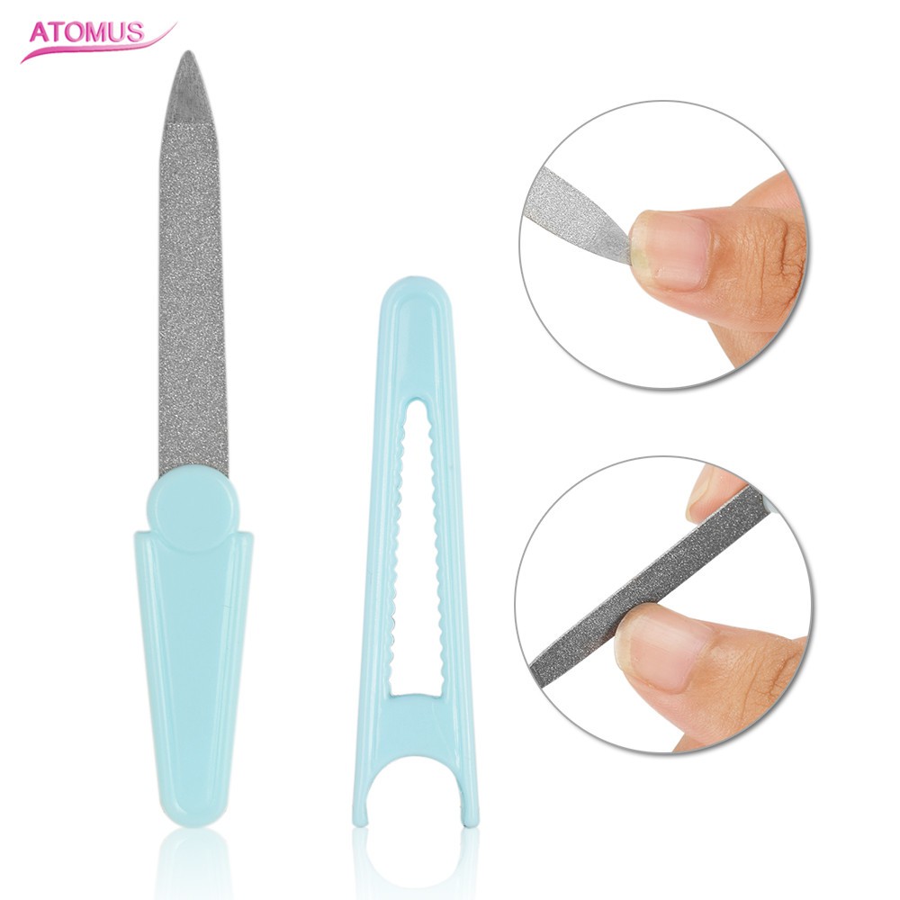 

PRODUK IMPORT 1pc Lime A Ongle Nail File With A Cover Kalk Nagel Gel De U As Profesionales Limas