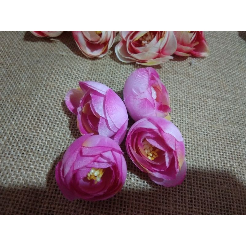 bunga peony 3 cm untuk aksesoris mahar nikah rustic