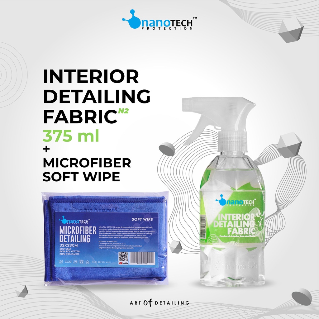 INTERIOR DETAILING FABRIC - nanoTECH PROTECTION - PEMBERSIH JOK KAIN MOBIL - INTERIOR CLEANER - PEMBERSIH INTERIOR MOBIL - PEMBERSIH PLAFON MOBIL KAIN - PEMBERSIH KAIN BLUDRU MOBIL