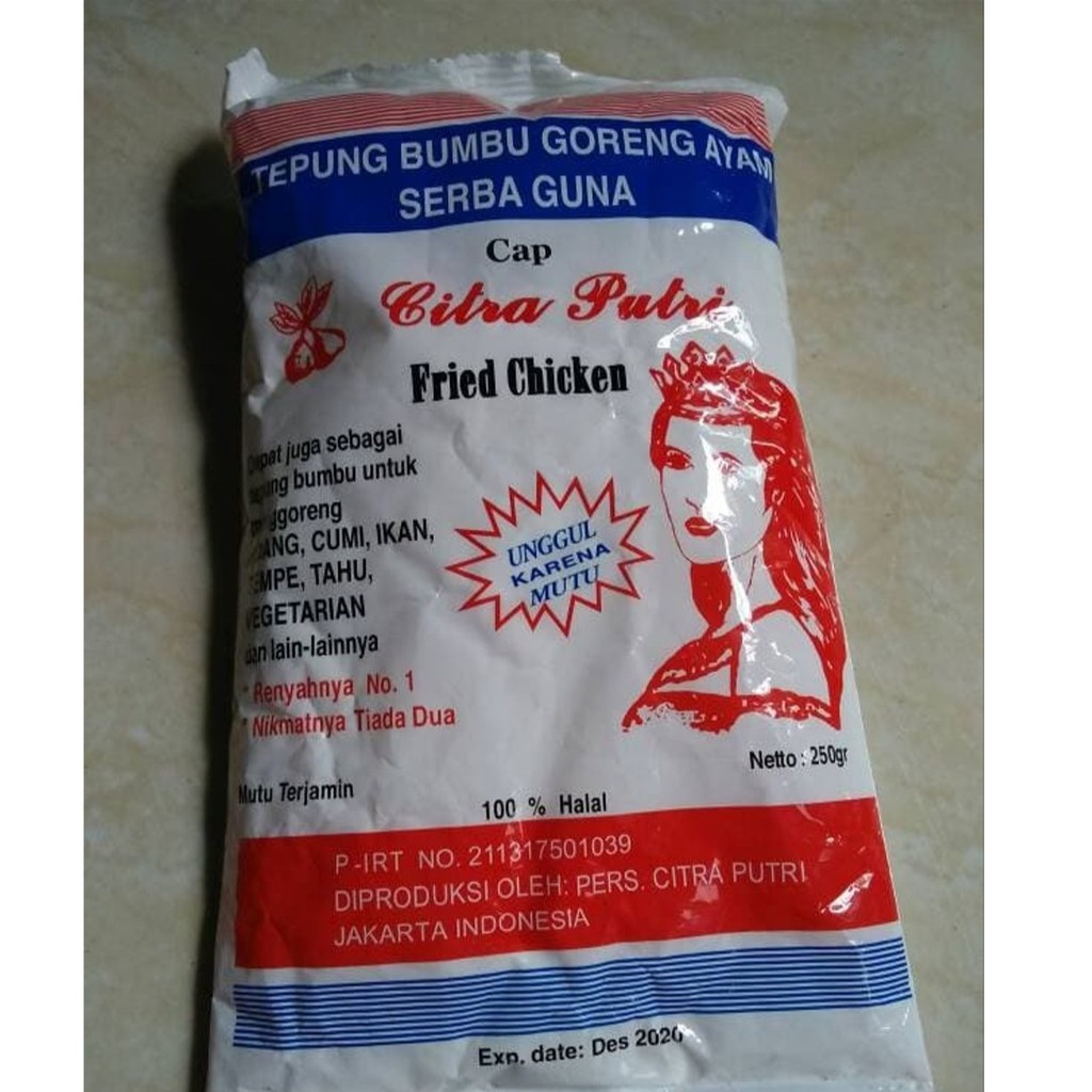 

Tepung Bumbu Goreng Citra Putri 250 Gram