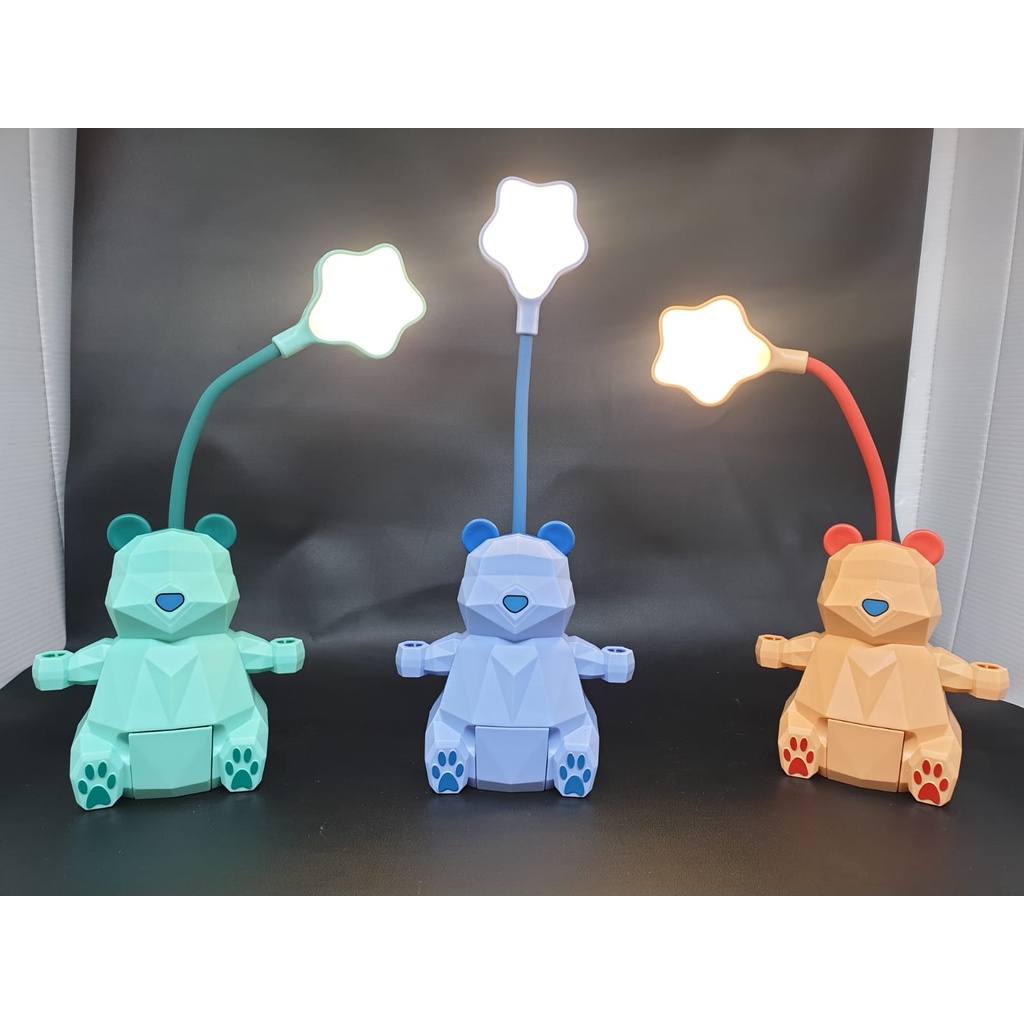 LAMPU MEJA BELAJAR LED / LAMPU TIDUR MOTIF HEWAN / MINI LAMP KADO ANAK / LAMPU BELAJAR KARAKTER