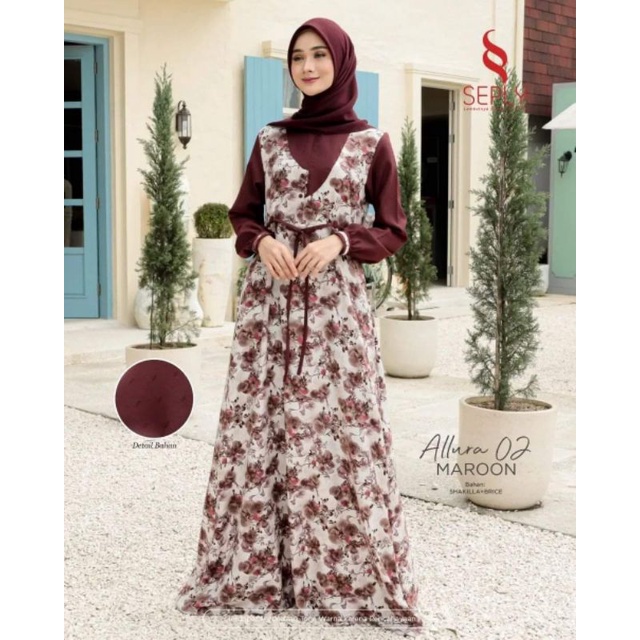 Gamis Seply Allura 02 Maroon