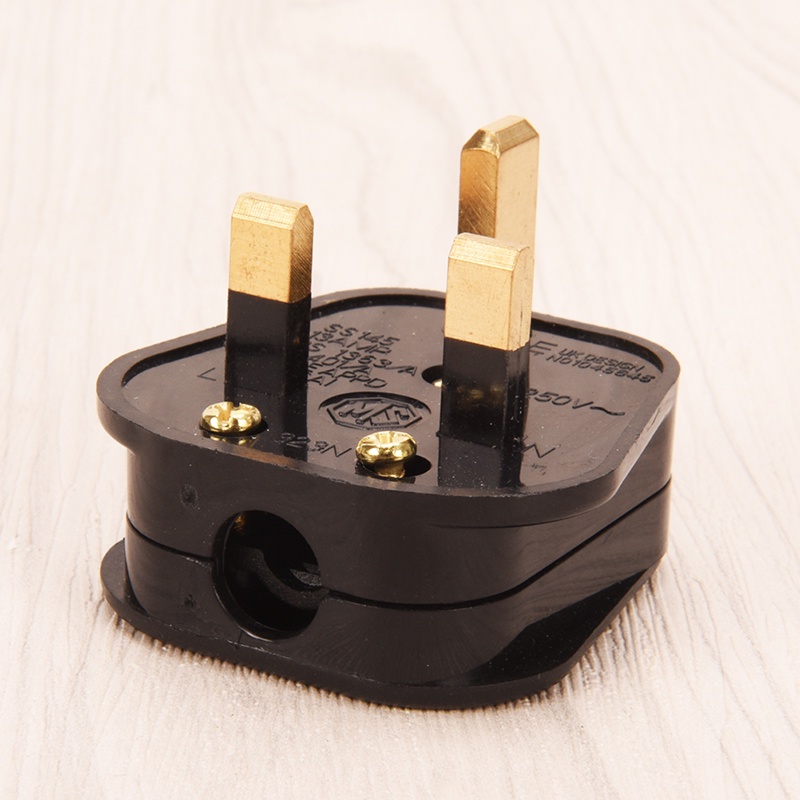 {LUCKID}13 Amp 230V UK 3 Pin Heavy Duty Rubber Body Rewirable Plug