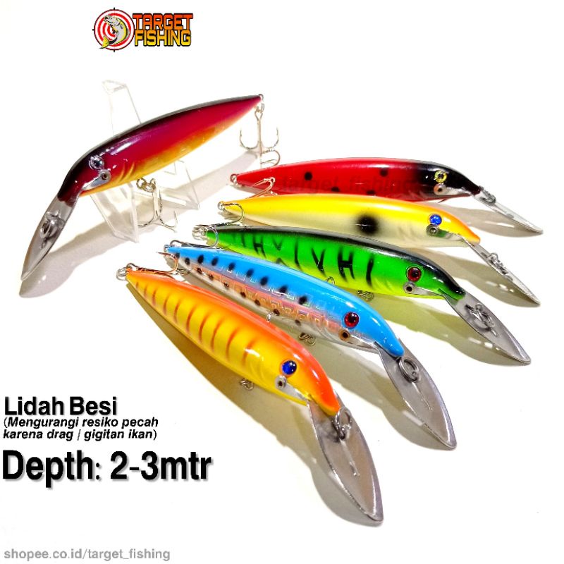 Umpan Trolling Laut &amp; Muara 10cm Depth 3 meter - Lure Trolling Tenggiri