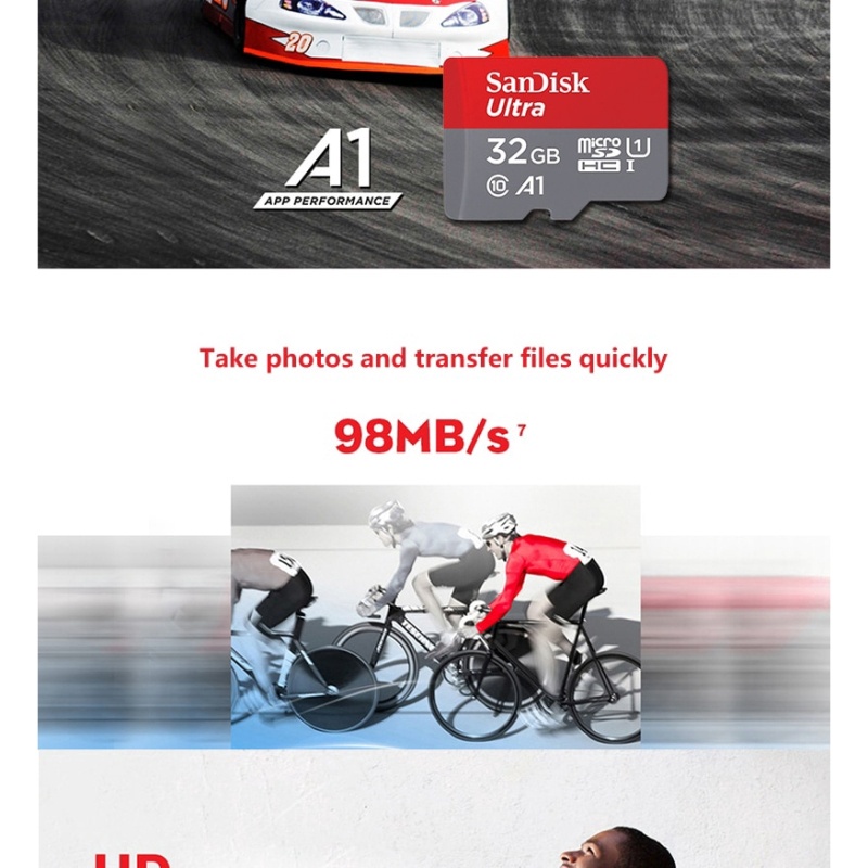 Micro SD Card 512GB 256GB 128GB 64GB 32GB 16GB Class 10 UHS-1 A1 TF / SD Card