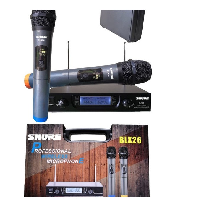 Shure Mic Wireless BLX 26 Koper Handheld Digital display -Black