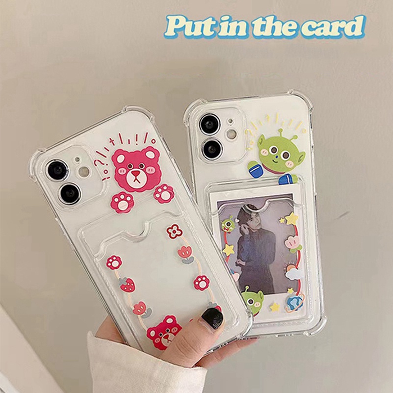 iPhone Case Compatible for Iphone 14 13 12 11 Pro Max X Xr Xs Max Iphone 7 8 Plus Soft Case Tpu Transparan Motif Kartun Untuk shockproof phone case Protective Phone Cover