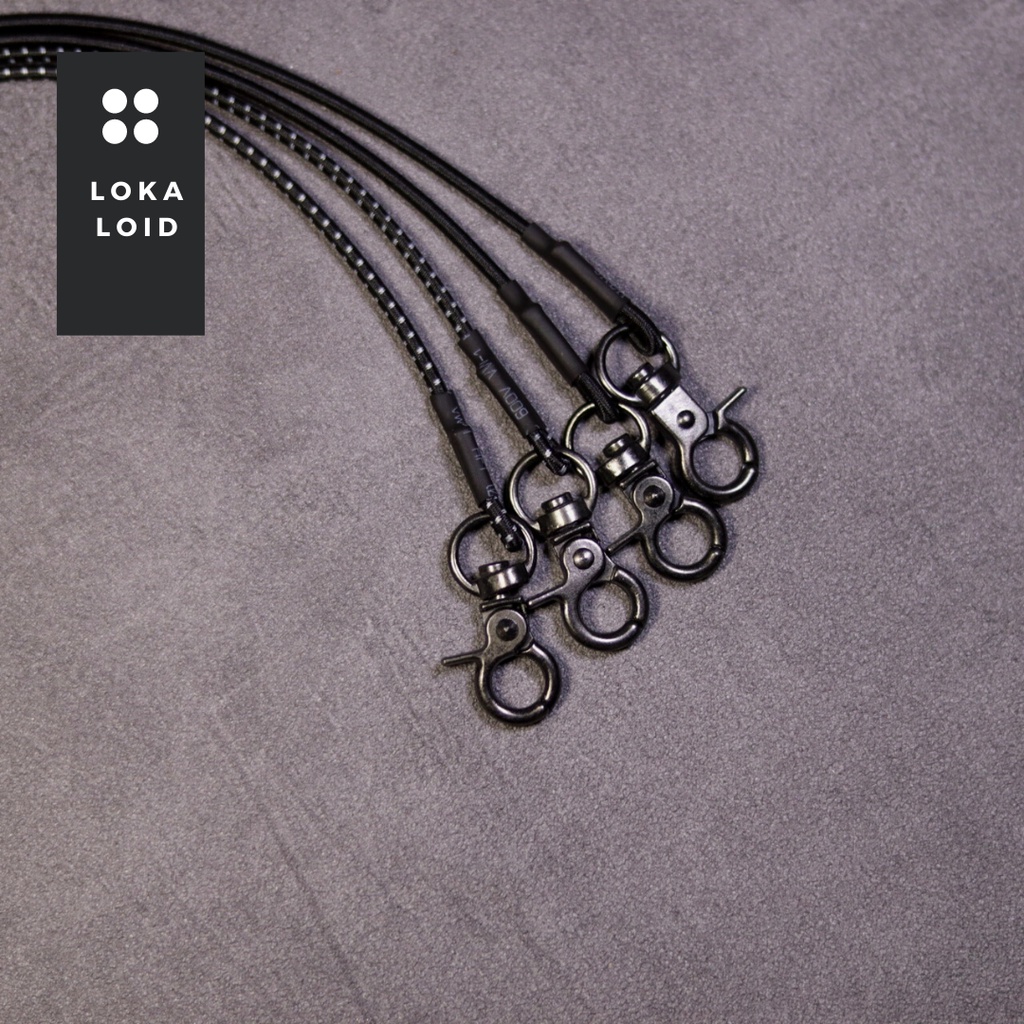 Tali Masker Pria Hitam Polos Hook Besi Anti karat Kalung Masker Cantolan stainless Alloy Kakak tua S