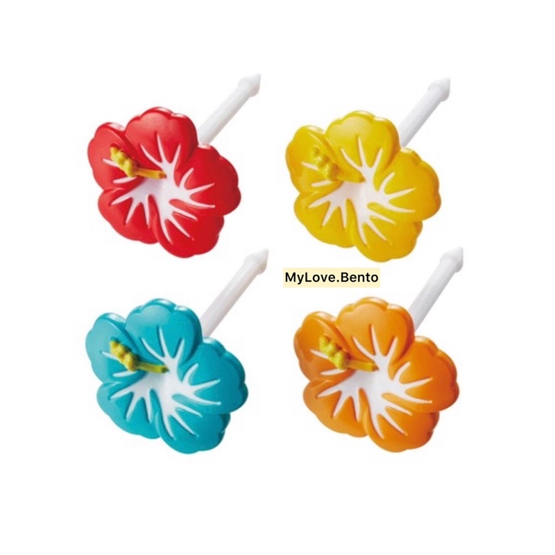 Food Pick Tusukan Bento Foodpicks Bento Tools Garpu Bento Bunga Flower Hibiscus