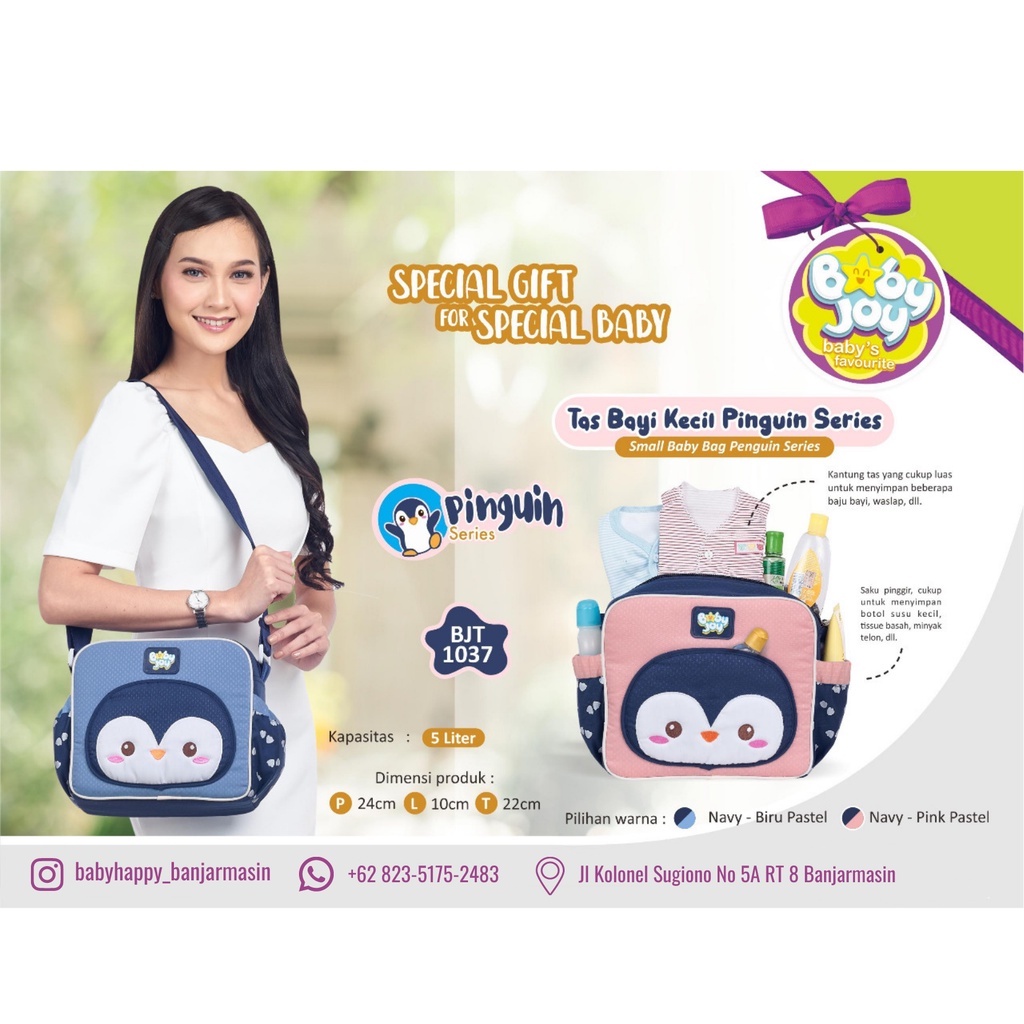 Tas Bayi Kecil Baby Joy Pinguin Series BJT 1037 - Baby Happy