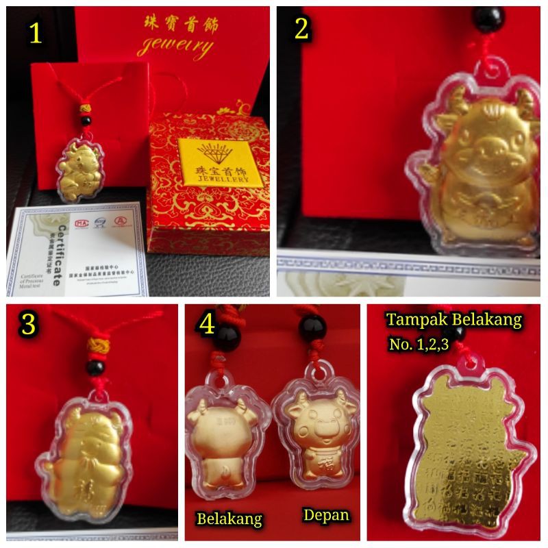 

Liontin Emas Tahun Shio Kerbau Kado Imlek Kado Baby Murah Grosir