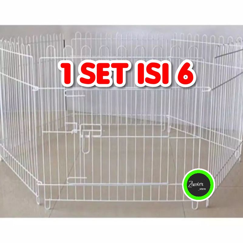 6 PCS KANDANG PAGAR ANJING KUCING KURA KURA KELINCI SIZE 60X60-7
