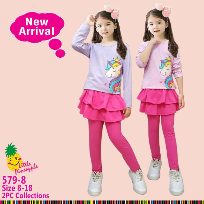 Little Pineapple 579-8 || Setelan Tunik Little Pony Anak