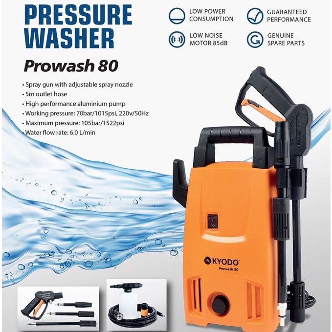 Jet Cleaner Kyodo Prowash 80 / Prowash80 Mesin Steam Motor dan Mobil