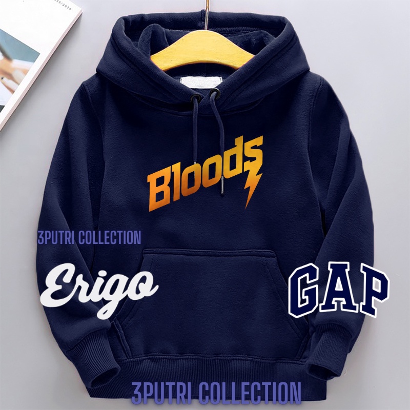 Sweater Anak Perempuan Laki Laki/Sweeter BLOODS Anak Usia 2-15 Tahun/Hoodie Anak Keren/Hodie Anak Anak Terbaru