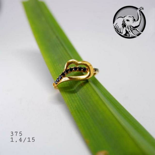 1,4gr Cincin Model Permata Emas Asli Kadar 375 kodeN11415