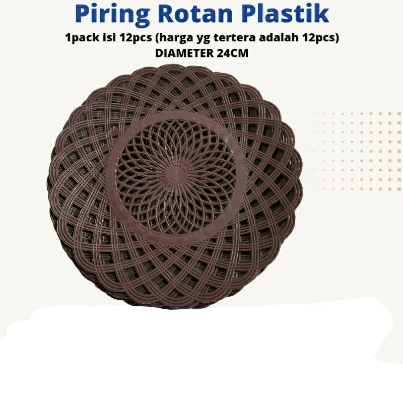 Piring ingke plastik isi 12 dikirim random