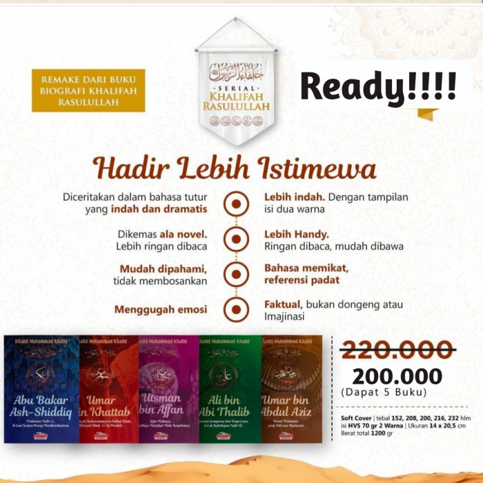 

Serial 5 khalifah rasulullah yang agung isi 5 buku