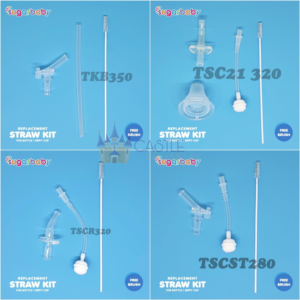 Castle - Sugar Baby Replacement Straw TKB350 - TSC21320 - TSCR320 - TSCST280 - Refill Straw Set SugarBaby - Sedotan