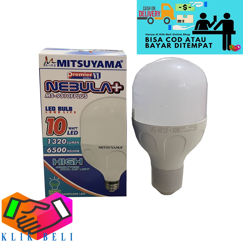 Bohlam Nebula+ Series LED Premier VI Plus Mitsuyama Lampu Bulb Cahaya Putih 5W / 10W / 15W / 20W / 30W / 40W / 50W