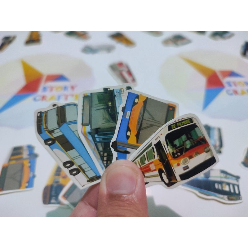 

Sticker Aestetic/Tumblr Animasi Bus Lucu Kawai Bahan Glosy Chromo Murah