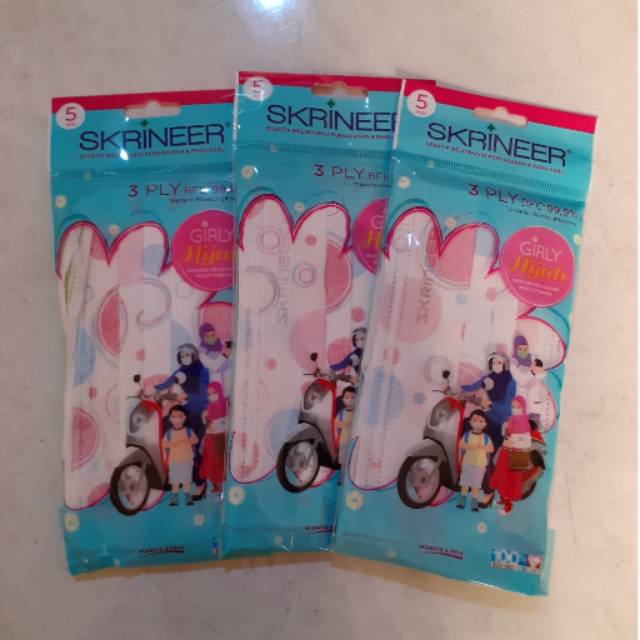 Masker 3 Ply Skinner Hijab