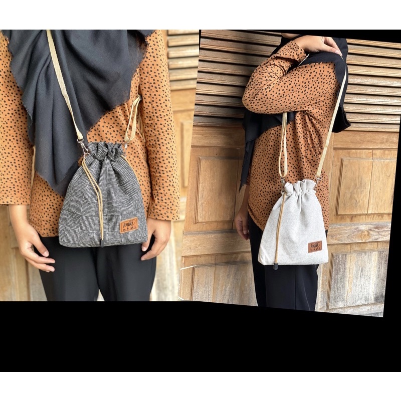 Sling Bag serut goni premium/Tas oleh-oleh Jogja