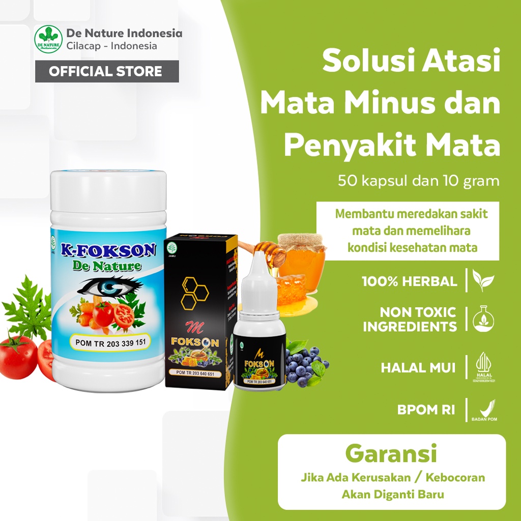 K Fokson De Nature Bonus Fokson Denature M Fokson Obat Mata Minus Mata Katarak Mata Rabun Mata