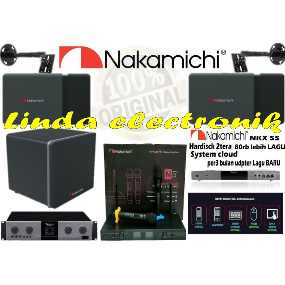 Paket karaoke nakamichi 10 inch av110 n5x nvx d305 nkx55 nt190 avx12