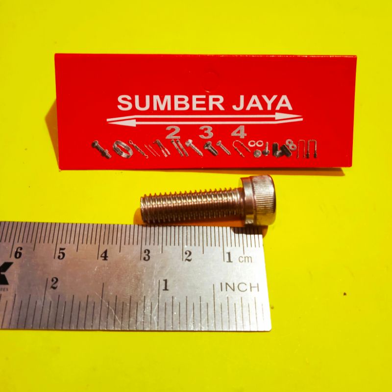 Baut stainless L M8 8 X 25 TERMURAH