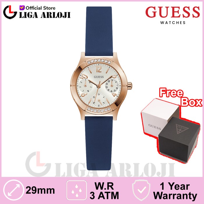 Promo GUESS GW0451L2 Original PIPER Jam Tangan Wanita Analog Blue Rose Gold