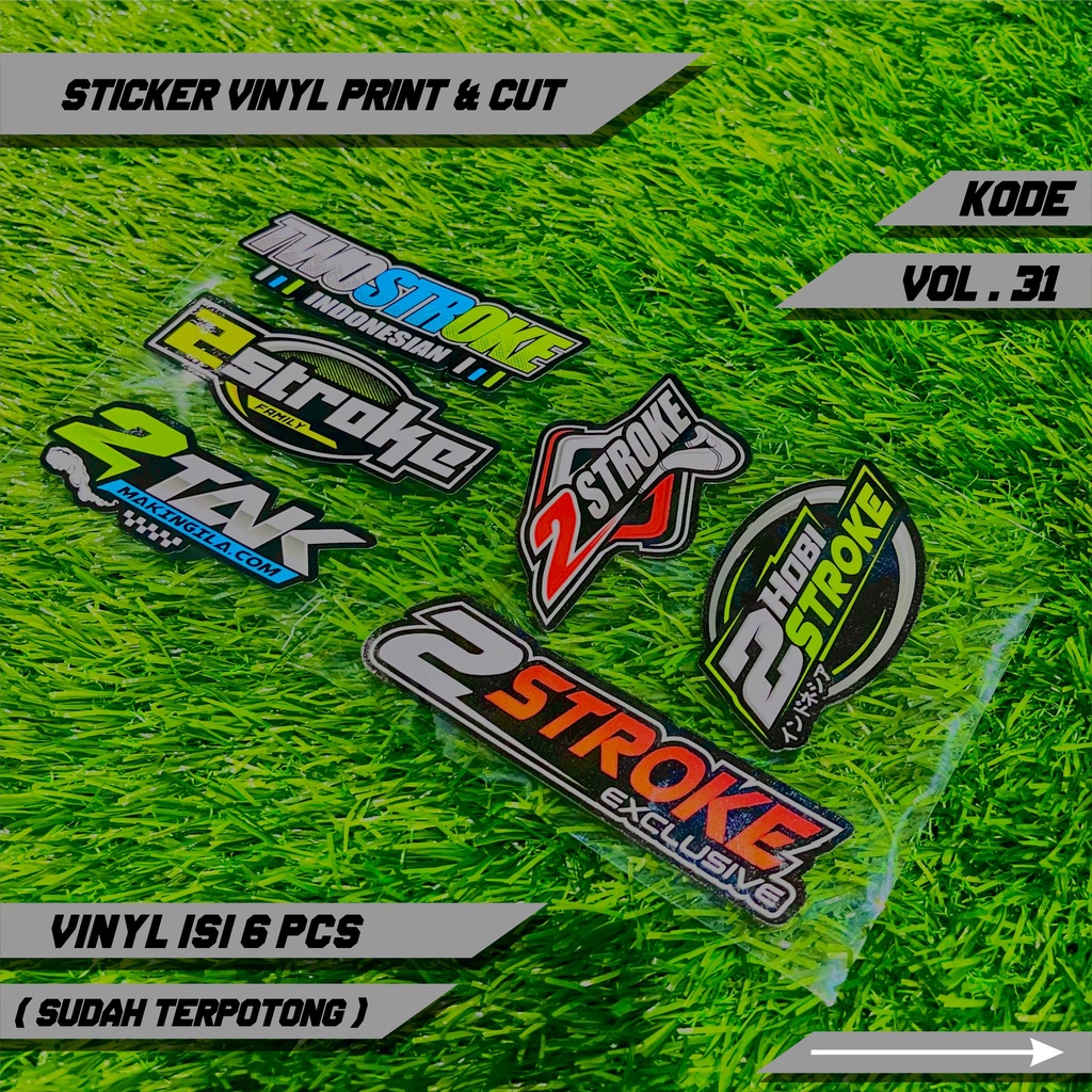 Sticker Racing Vinyl Pack Print &amp; Cut Stiker Motor Sticker VIRAL