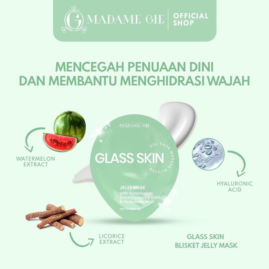 Madame Gie Jelly Mask-Skincare Gel Masker Wajah